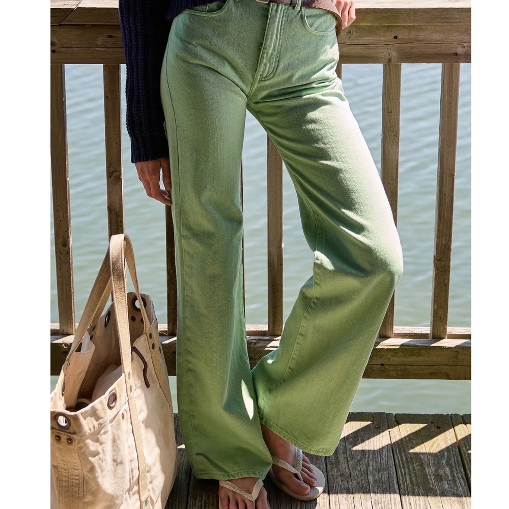 Denimist High Rise Boot Cut Faded Green‎ Jeans Size 27